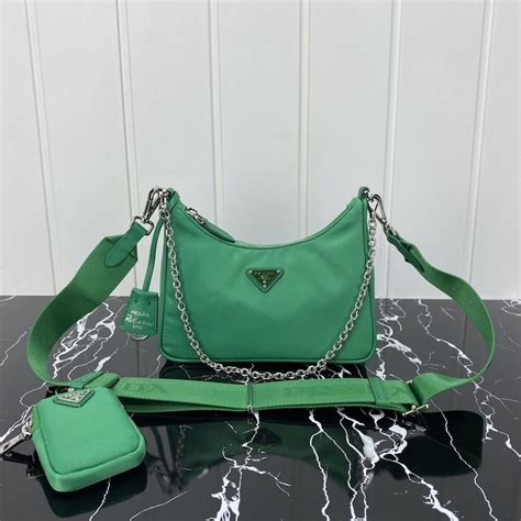 prada re-edition 2005 nylon shoulder bag mint green|prada nylon shoulder bag 2005.